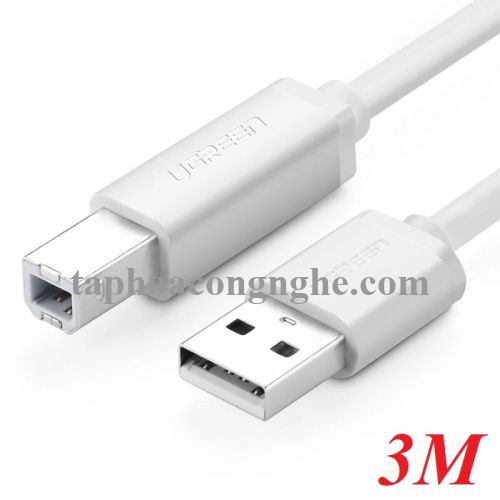 Ugreen 10481 3M màu Trắng Cáp USB 2.0 sang USB B máy in US104 30010481